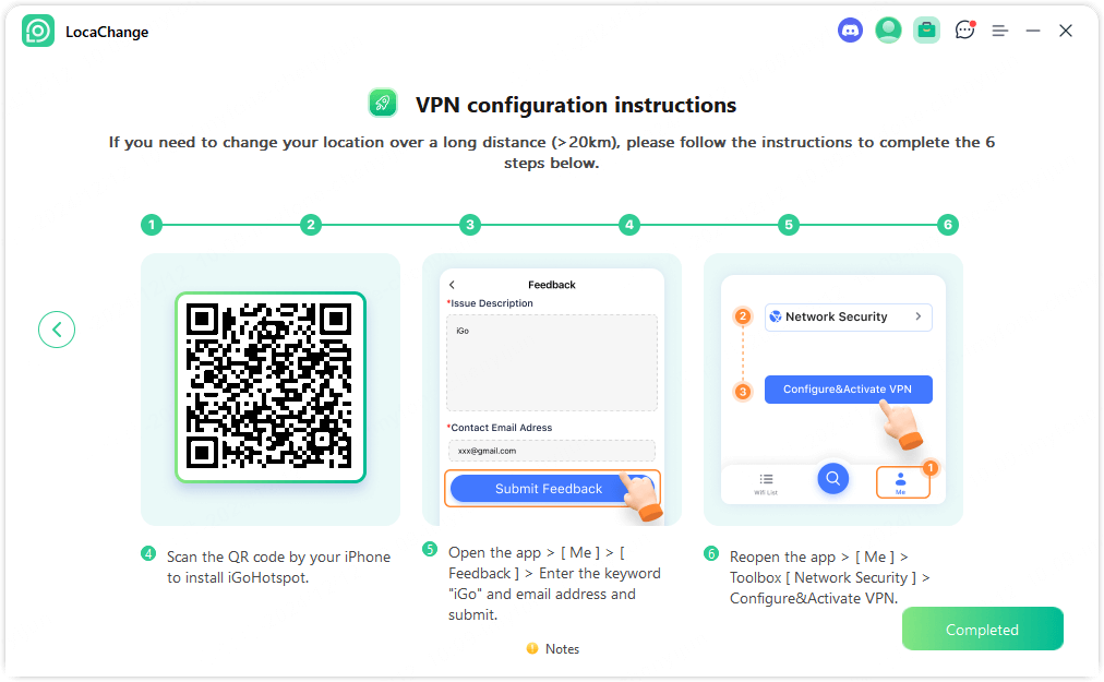 completed vpn configuration instructions