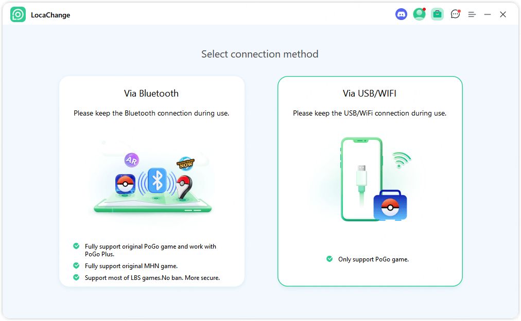 locachange choose usb wifi connection