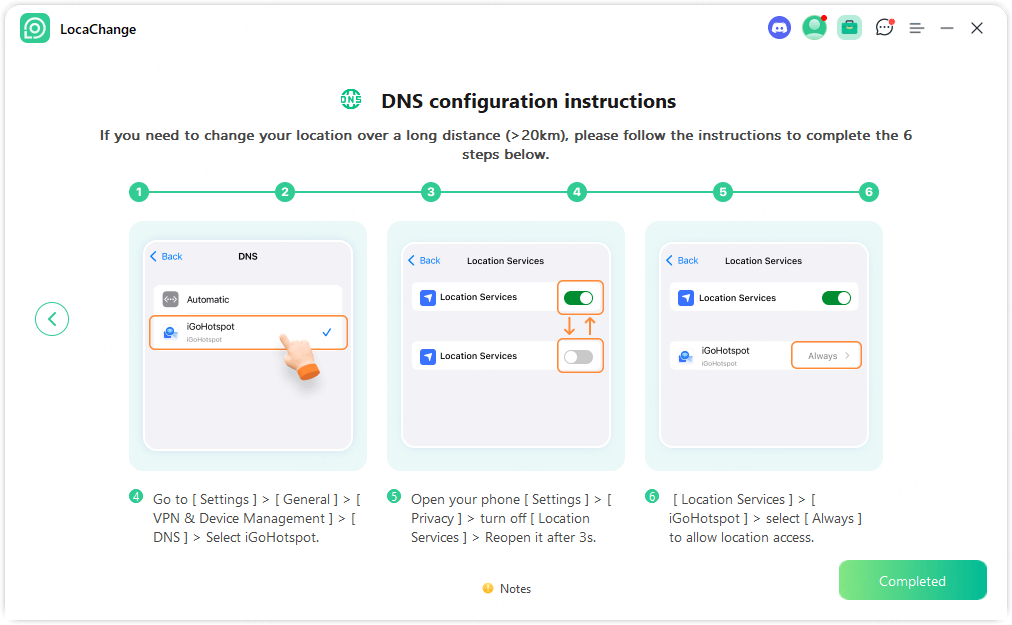 completed dns configuration instructions