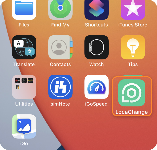 LocaChange icon on iphone