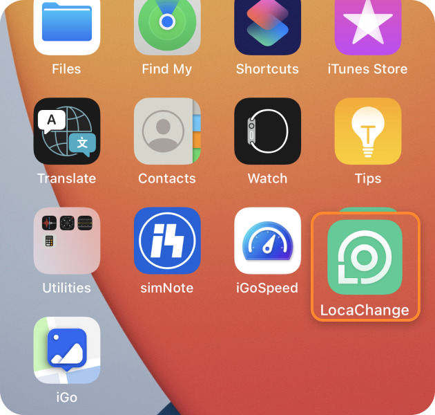 locachange icon on iphone