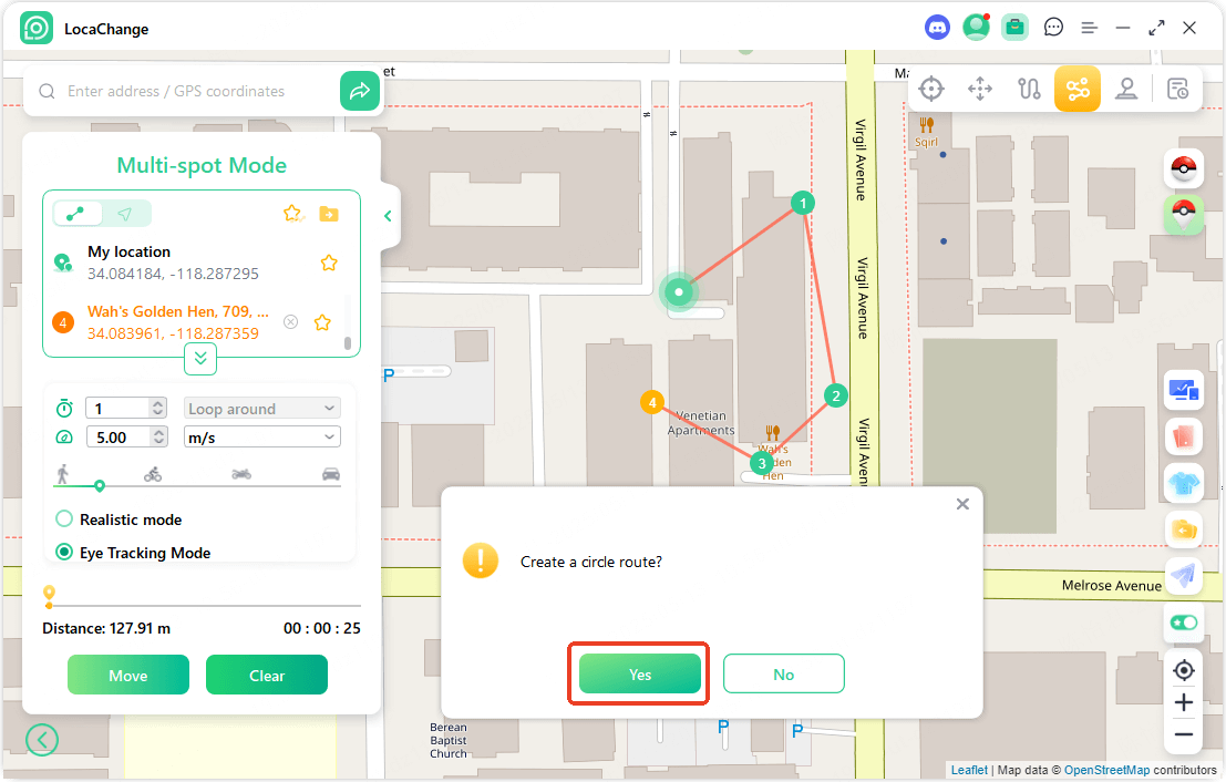 locachange circle route