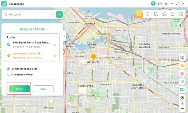 ingress location spoofing with locachange