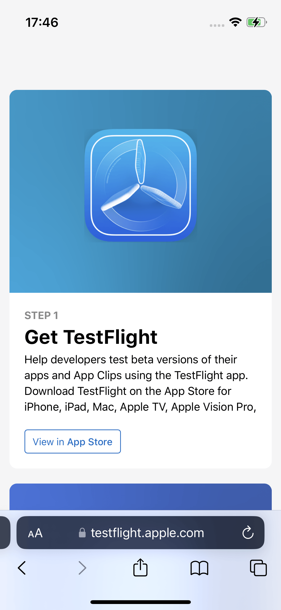 install TestFlight