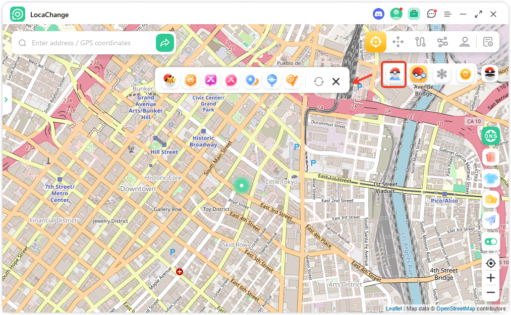 locachange pogo map