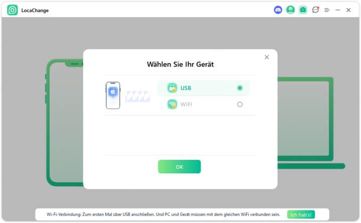 locachange iphone mit pc verbinden