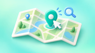 Choose a location on the map for Find My