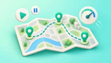 Simulate a moving route with adjustable playback and speed