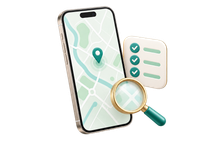 iPhone mockup with a checklist illustrating trying and checking the result