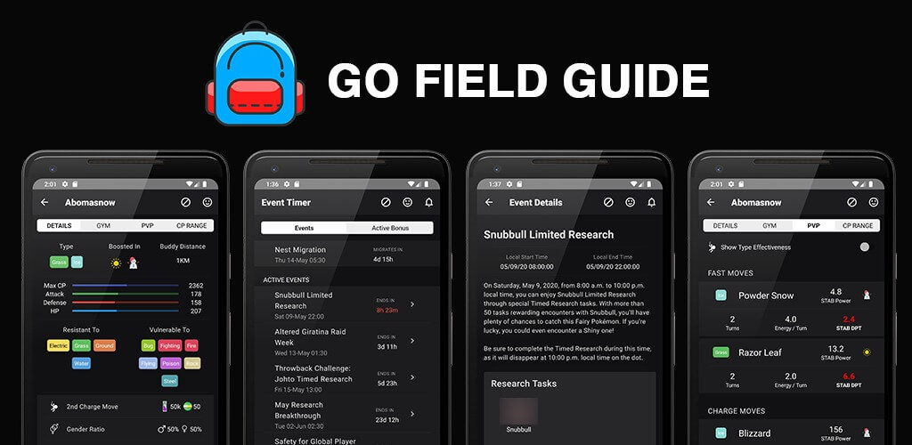 ポケモンgoのリアルタイムな出現場所がわかるアプリ go field guide