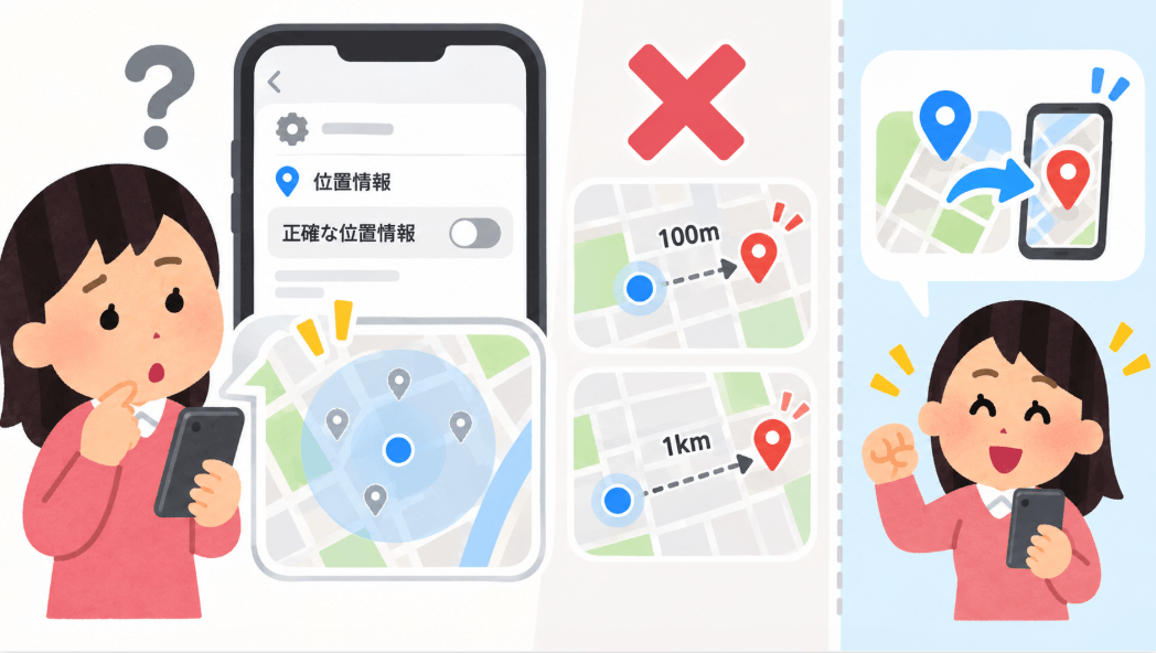 スマホの設定だけでGPSをずらすことはできません