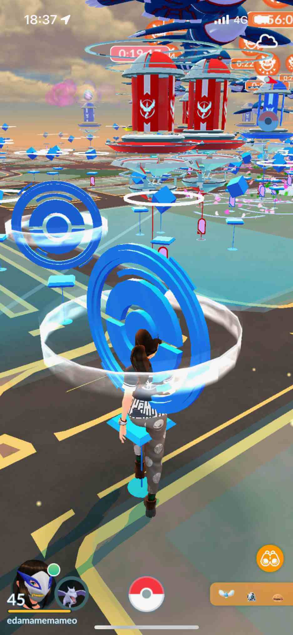 ポケモンgo銀の輪がついたポケストップ