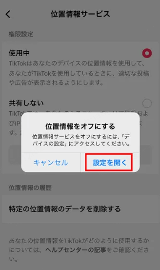 tiktok 位置情報 ipアドレスをオフする方法