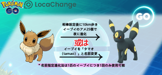 ポケモン go ブラッキー 進化