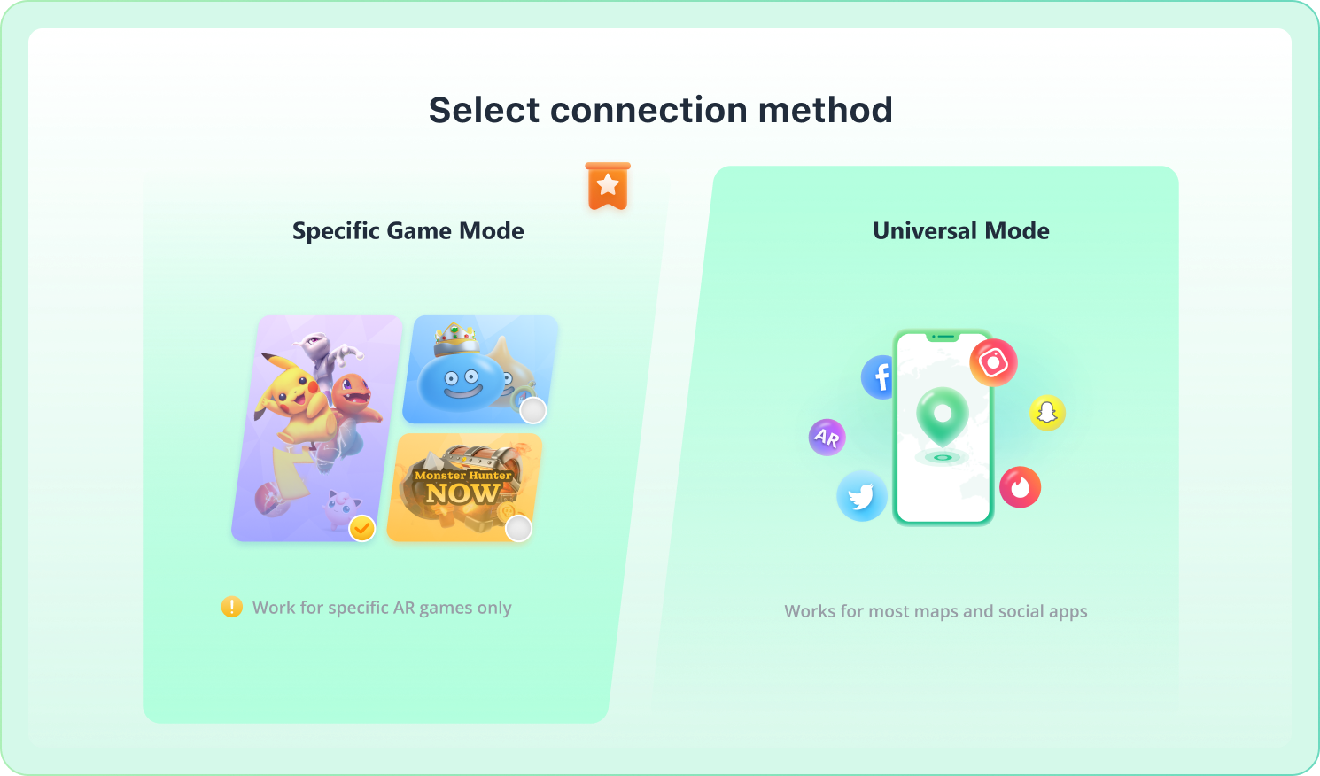 ゲームとジョイスティックモードを選択