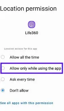 暫停life360定位 將權限改為使用App期間