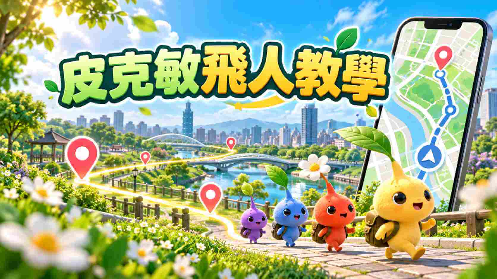 皮克敏飛人教學：iOS／Android 定位與種花路線