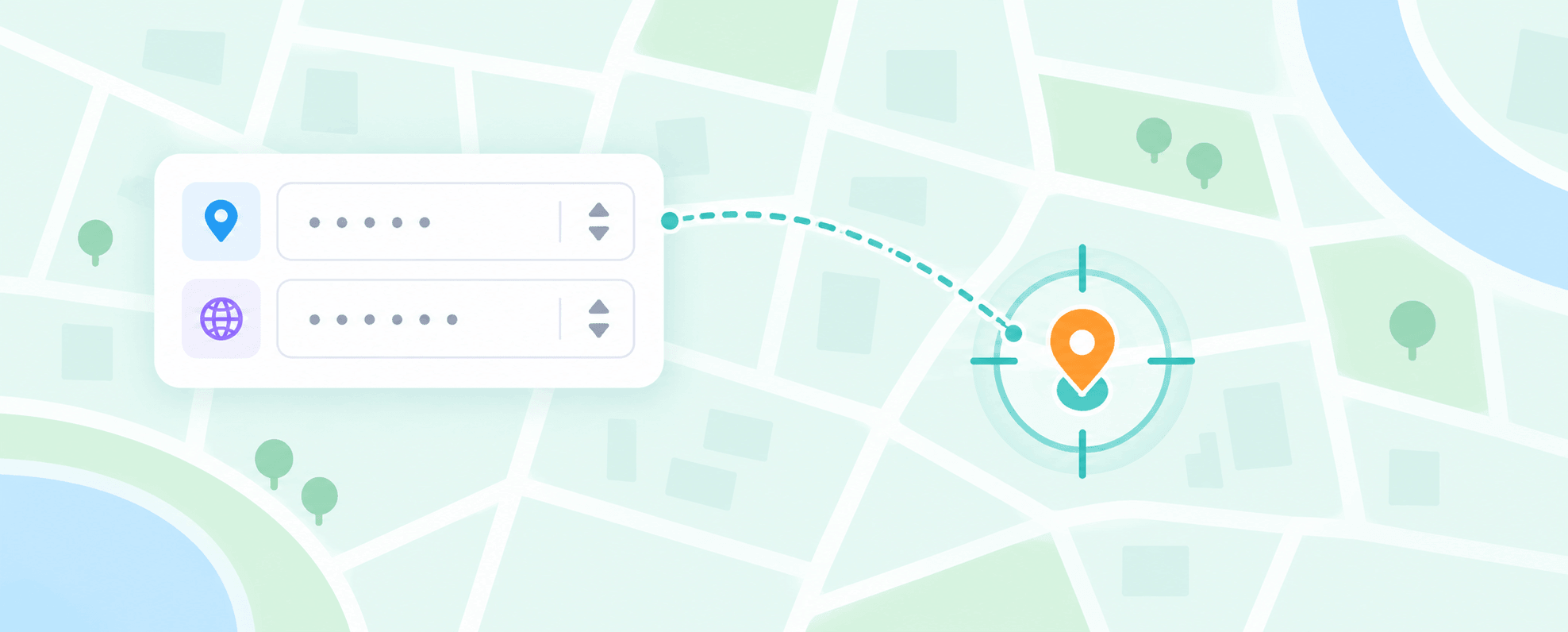 GPS 座標輸入示意